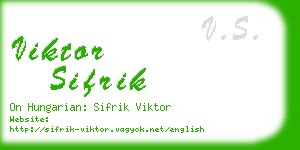 viktor sifrik business card